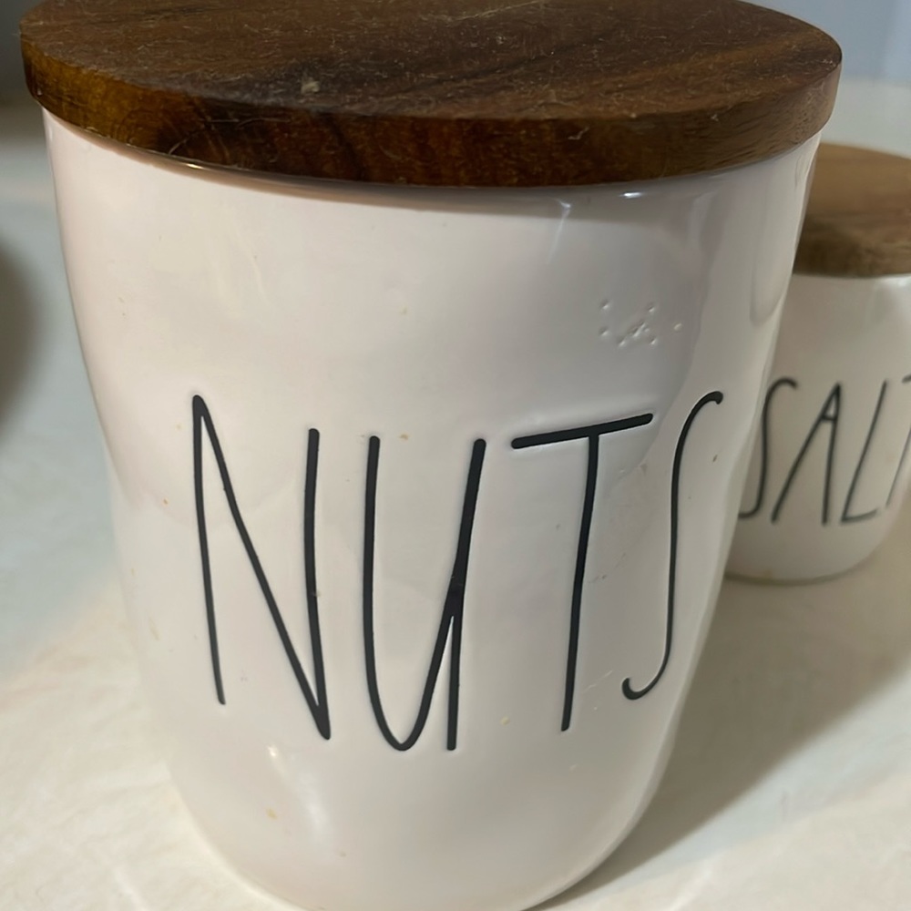 Rae Dunn nuts canister.